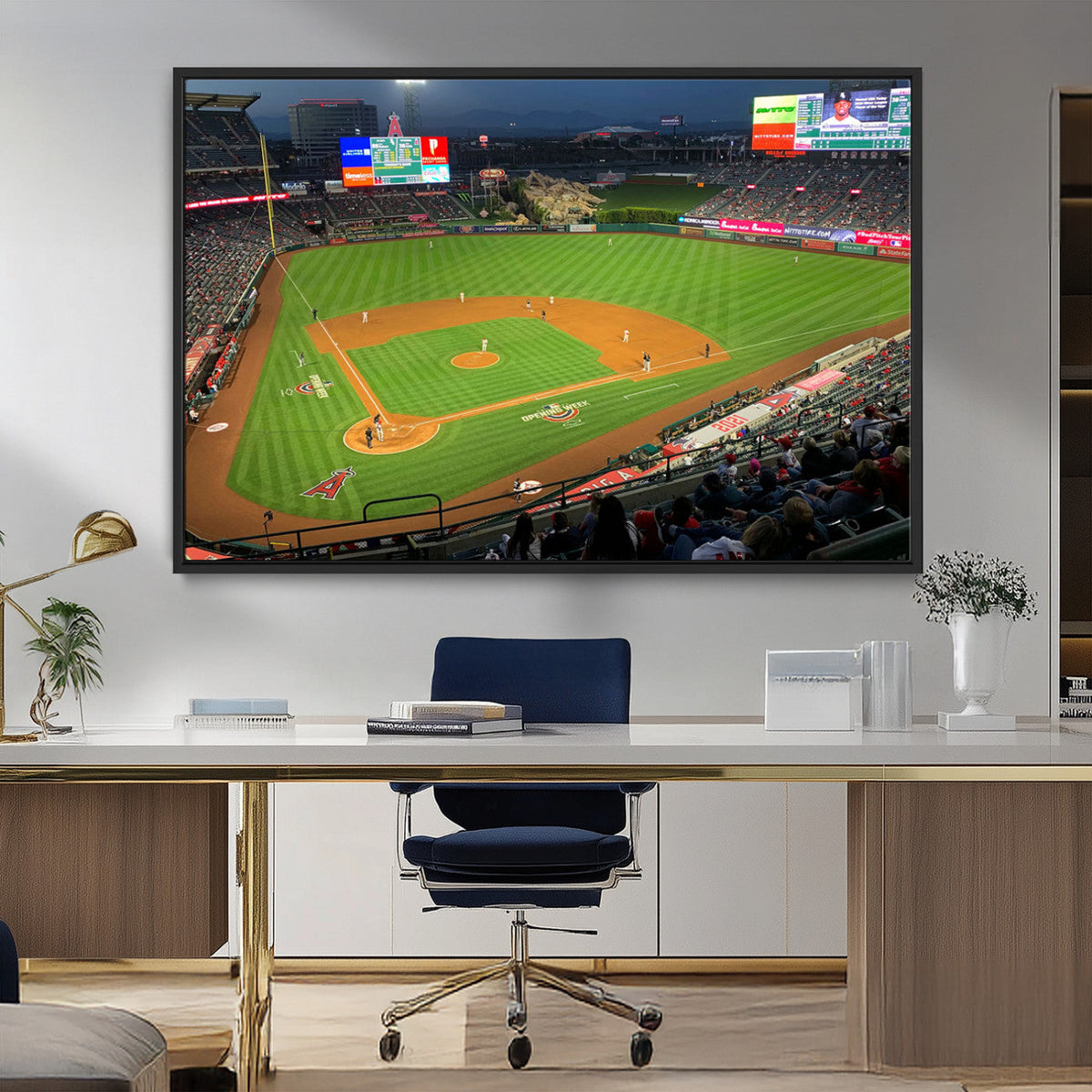 Angel Stadium Aerial Canvas Print – Los Angeles Angels