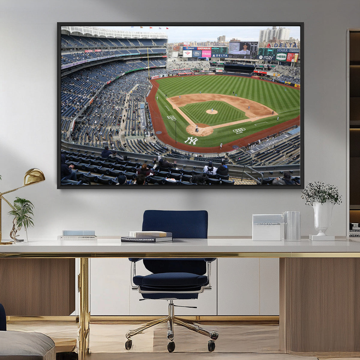 New York Yankees Baseball Team Print - Yankee Stadium Wall