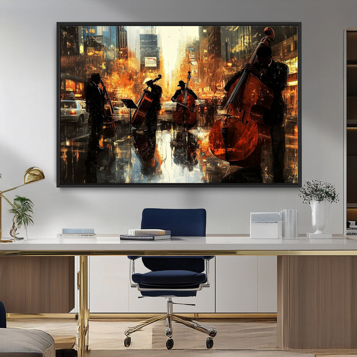 Jazz Wall Art Canvas Print – Colorful Musical Instrument