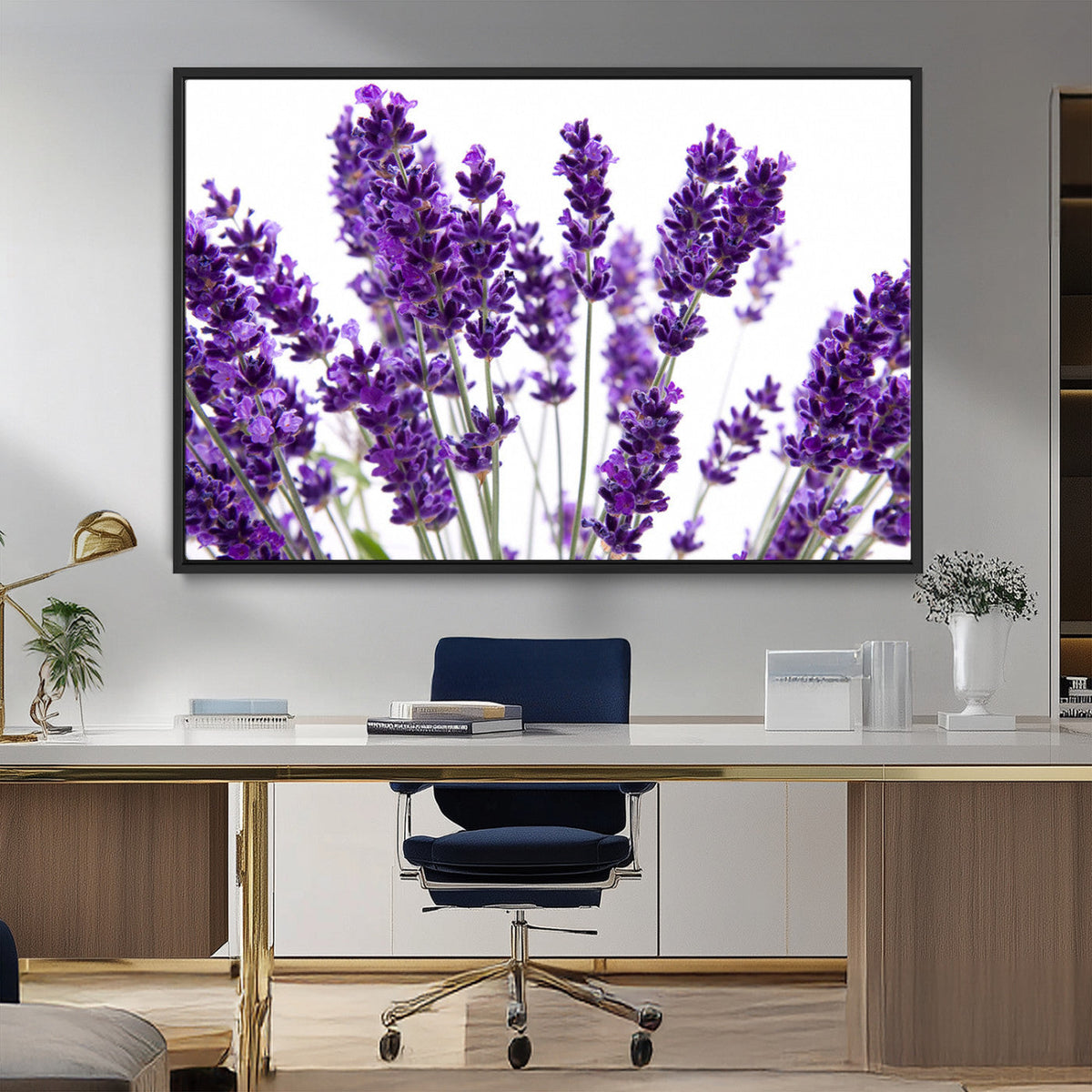 Lavender Flower Wall Art Canvas Print
