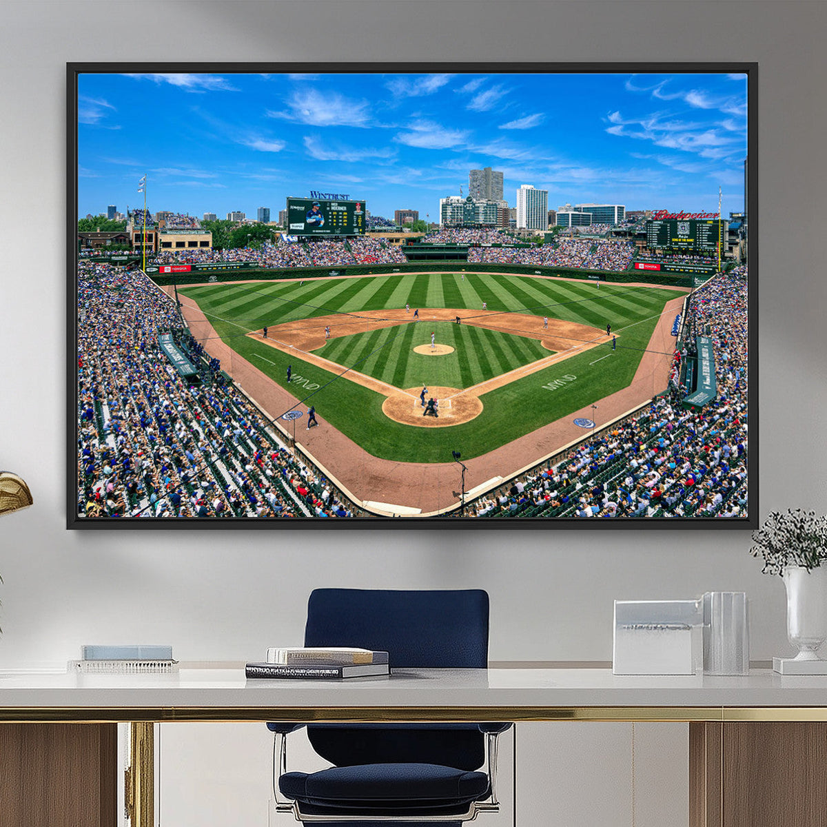 Wrigley Field Baseball Stadium Canvas Wall Art – Packed