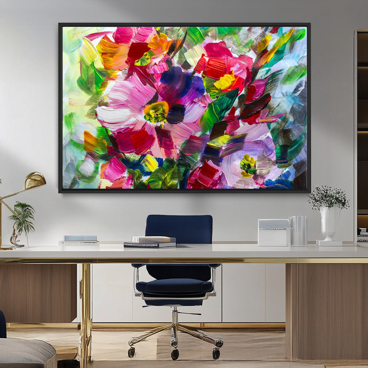 Oil Flower Abstract Canvas Print