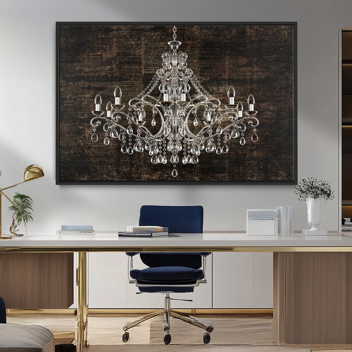 Rustic Chandelier Canvas Print