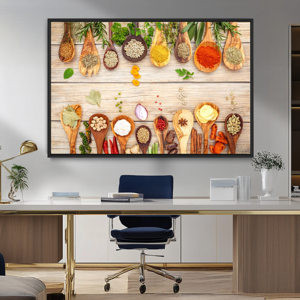 Kitchen Spice on the Table Wall Art, Kitchen Spice Wall Art
