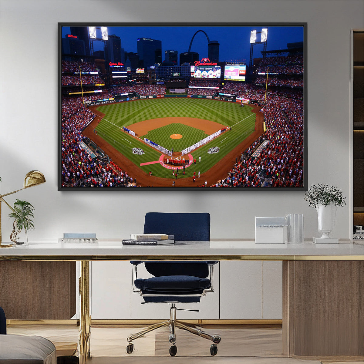 St. Louis Cardinals Baseball Team Print - Busch Stadium Wall