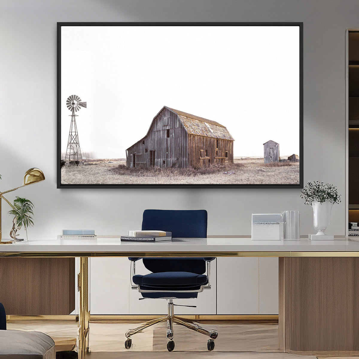 Set of 3 Rustic Farmhouse Wall Art Prints – Country Barn,