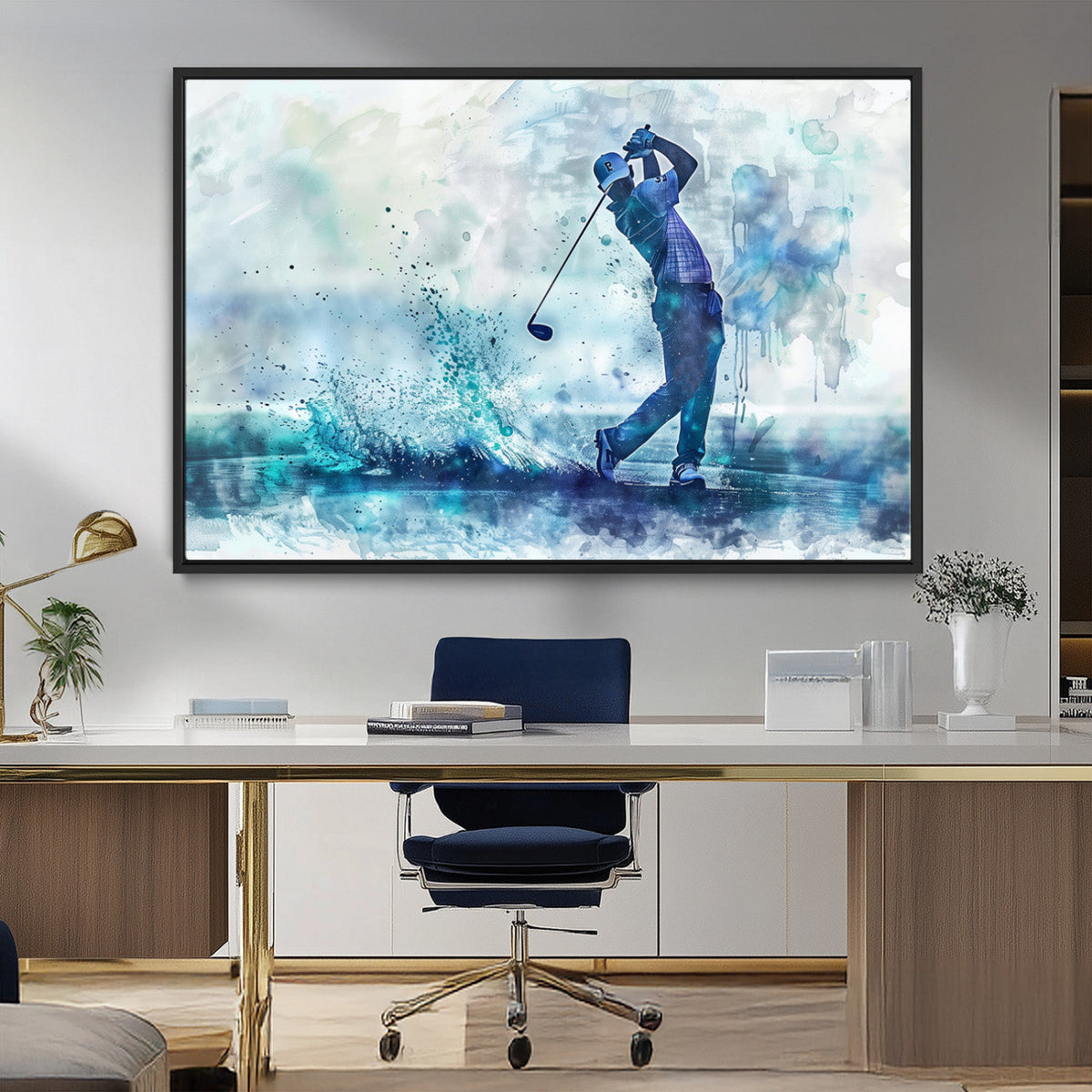 Golf Swing Wall Art Canvas Print - Sports-Inspired