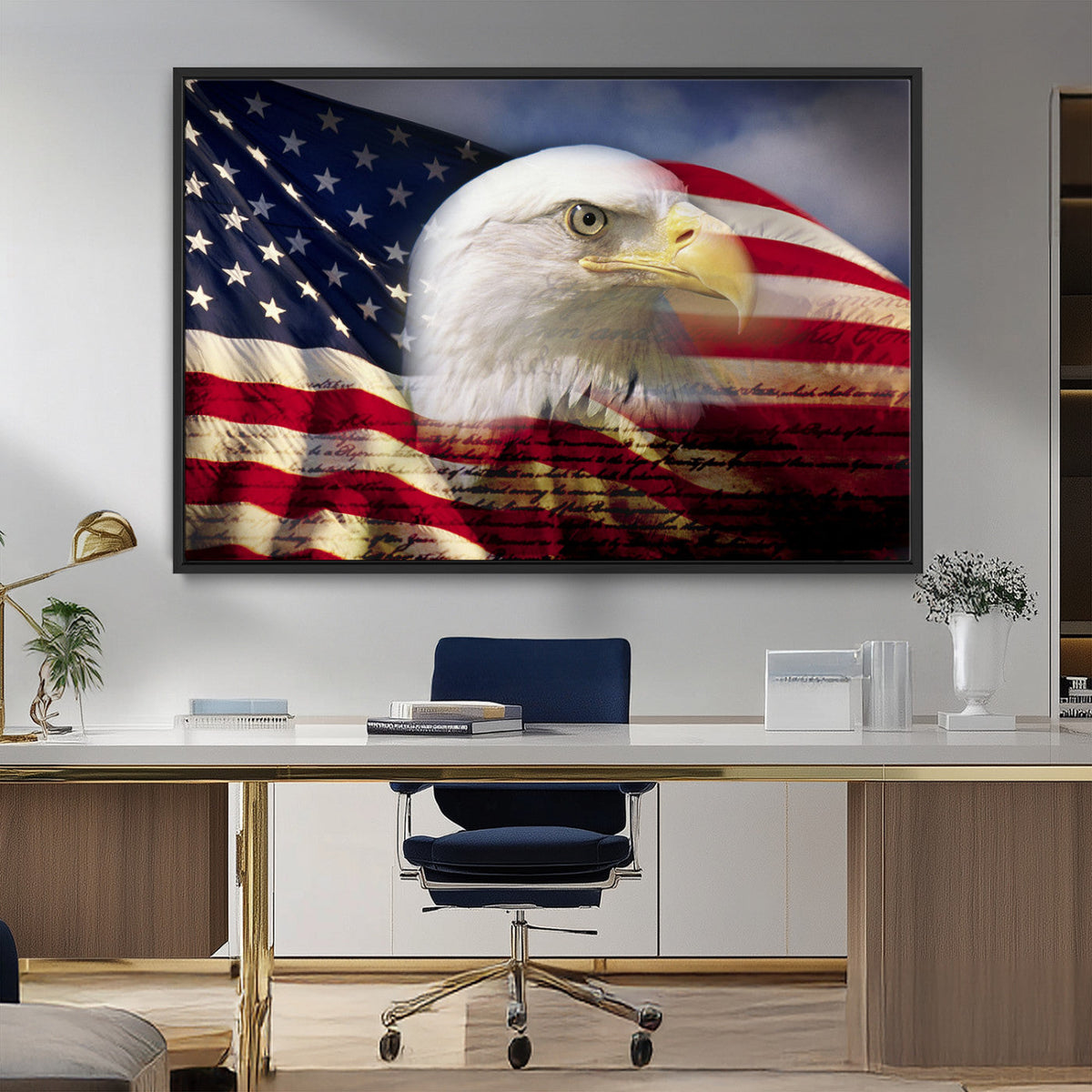 American Flag Eagle Symbol Wall Art, American Flag Eagle