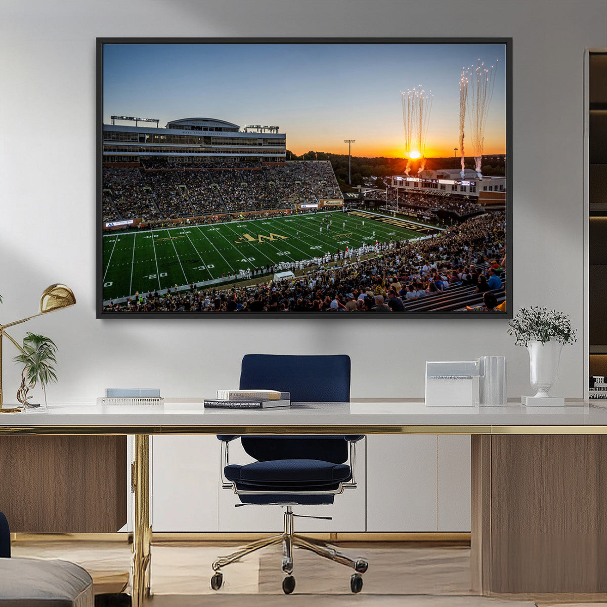 Demon Deacons Football Team Print Canvas- Winston-Salem