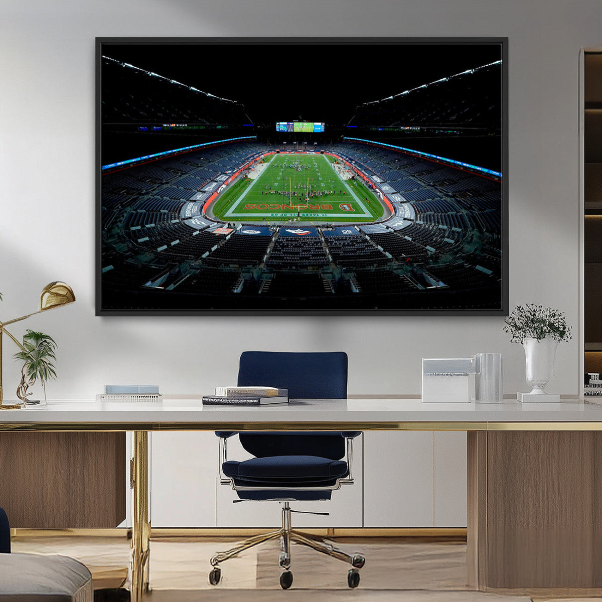 Denver Broncos Football Team Print Canvas- Denver Empower