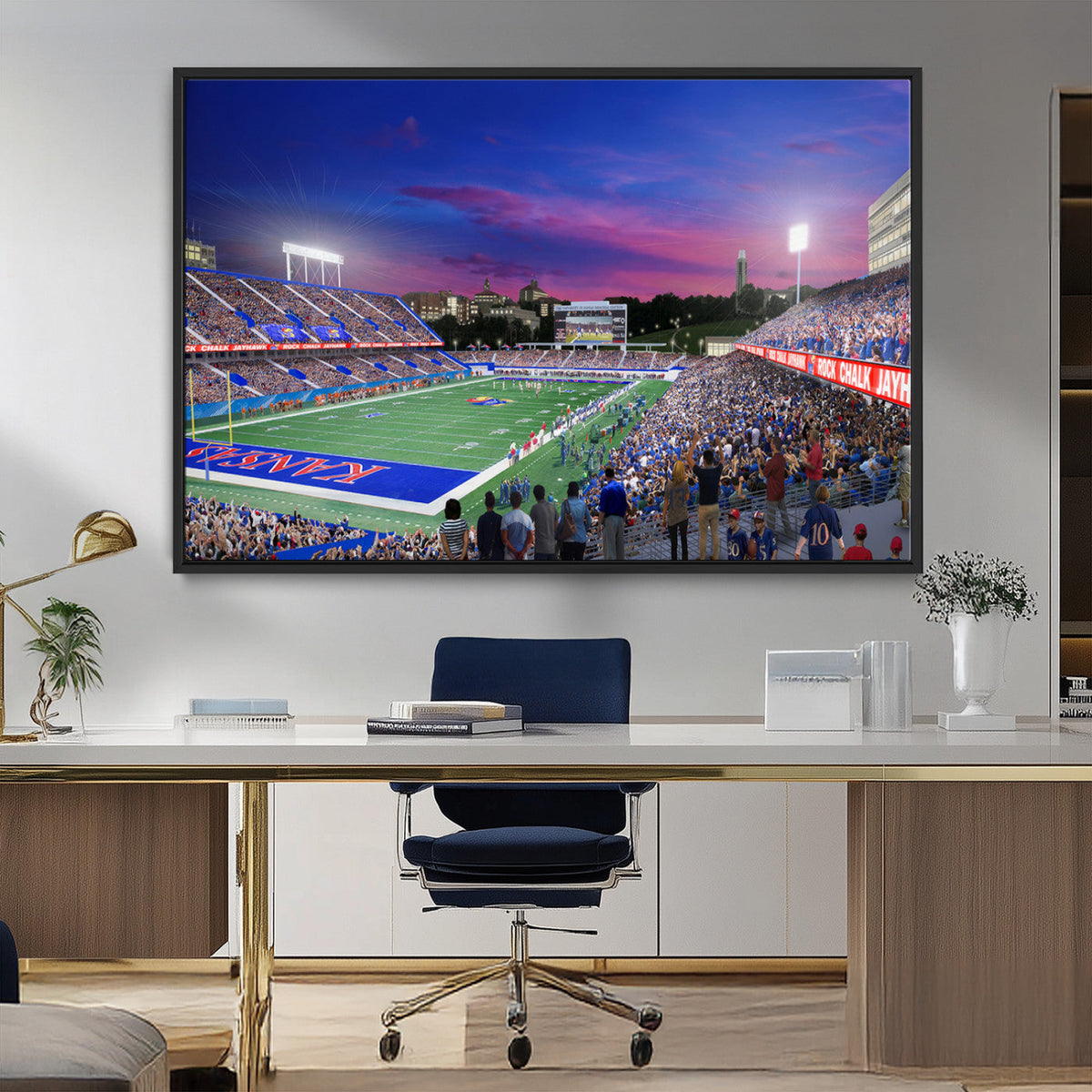 University of Kansas Jayhawks Football Team Print Canvas-