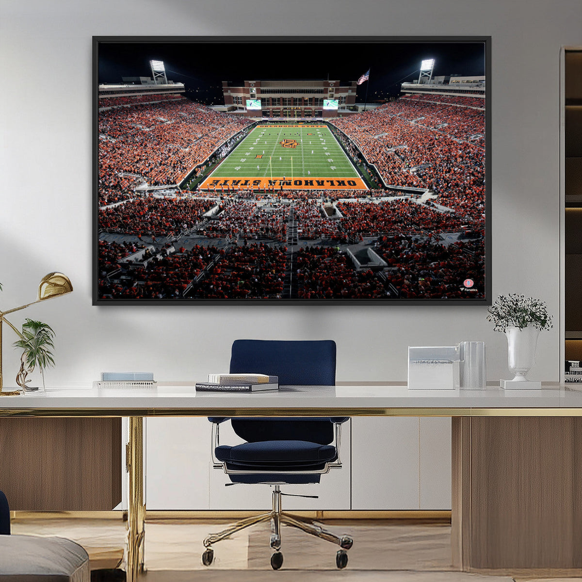 Oklahoma State Cowboys Canvas Print, Football Team Print -