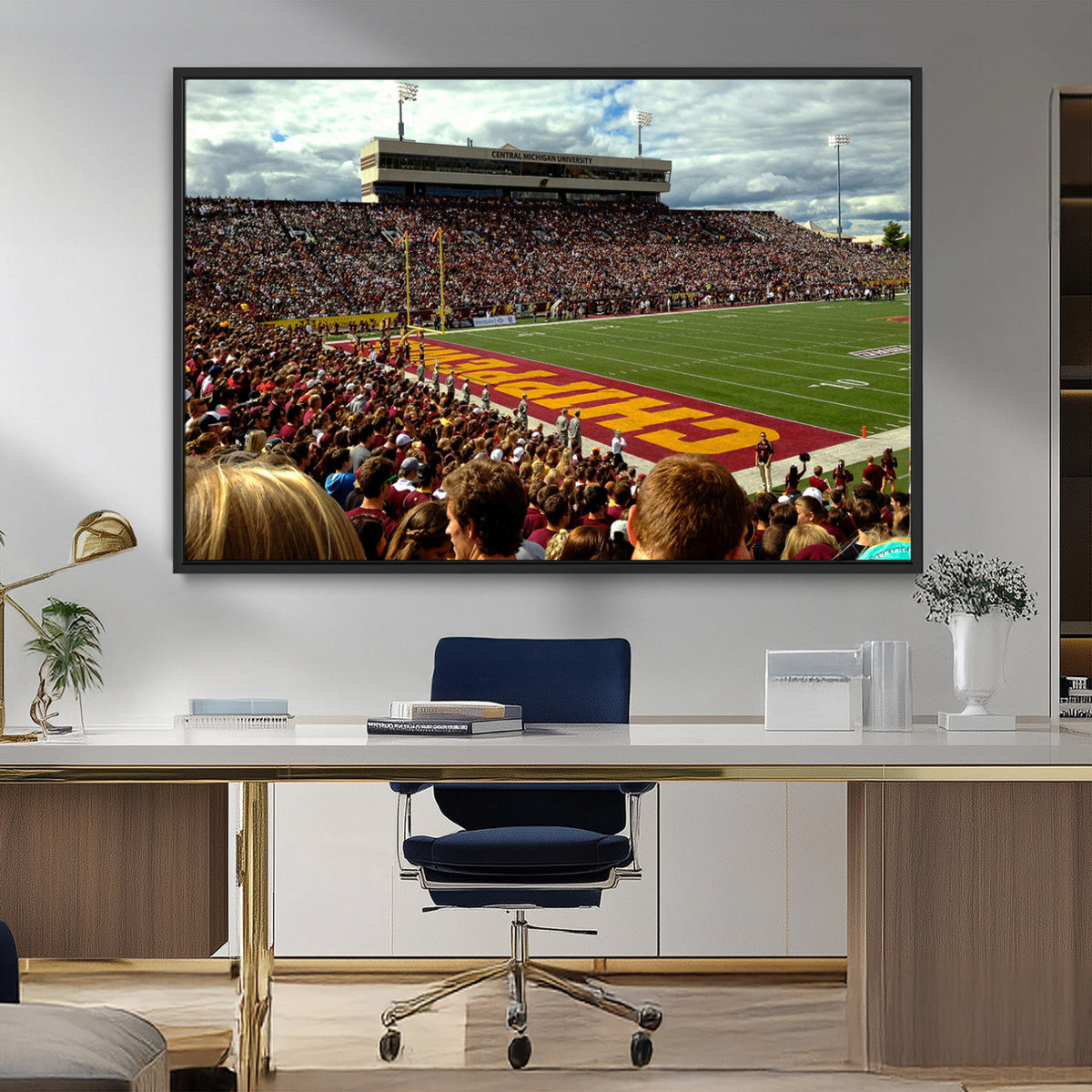 Central Michigan University Chippewas Football Team Print -