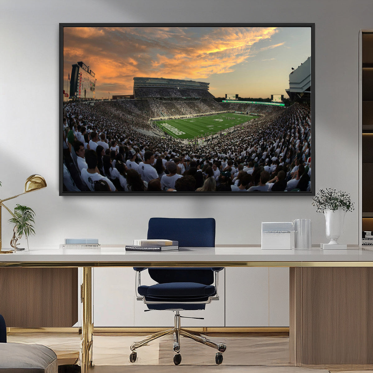 Michigan State Spartans Football Team Print - East Lansing