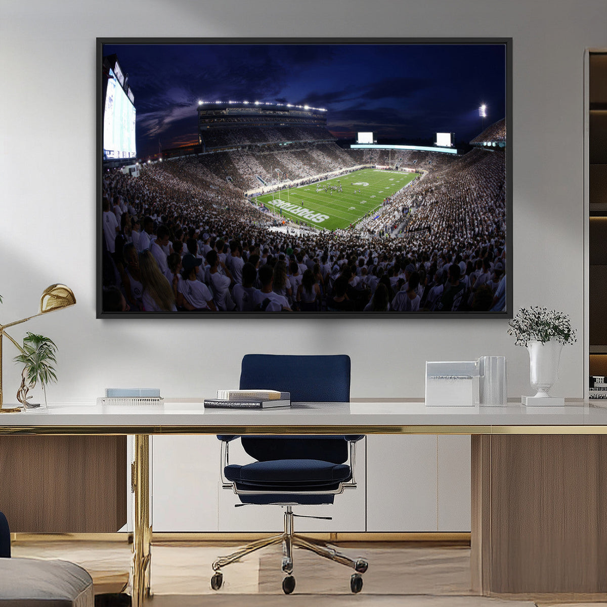 Michigan State Spartans Canvas, Framed Football Team Print -