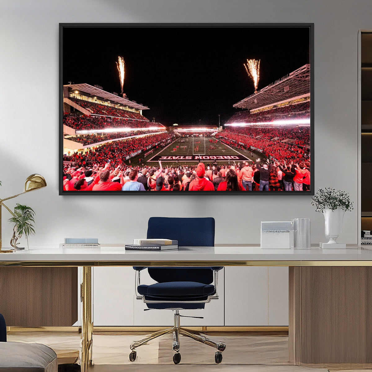 Oregon State Beavers Football Team Print - Corvallis Reser