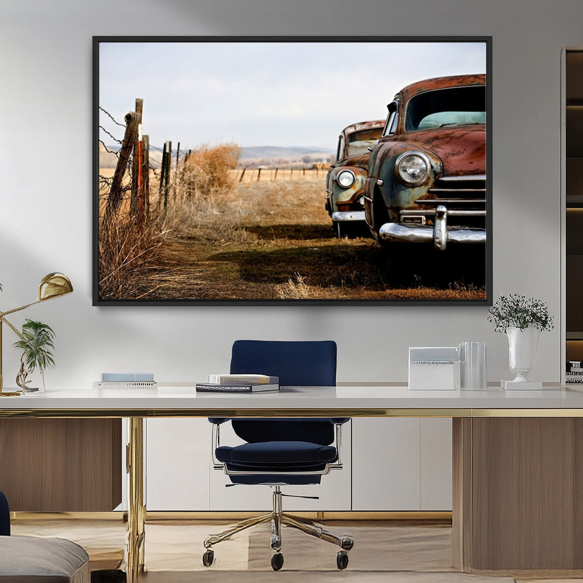 Classic Cars Vintage Wall Art Canvas Print