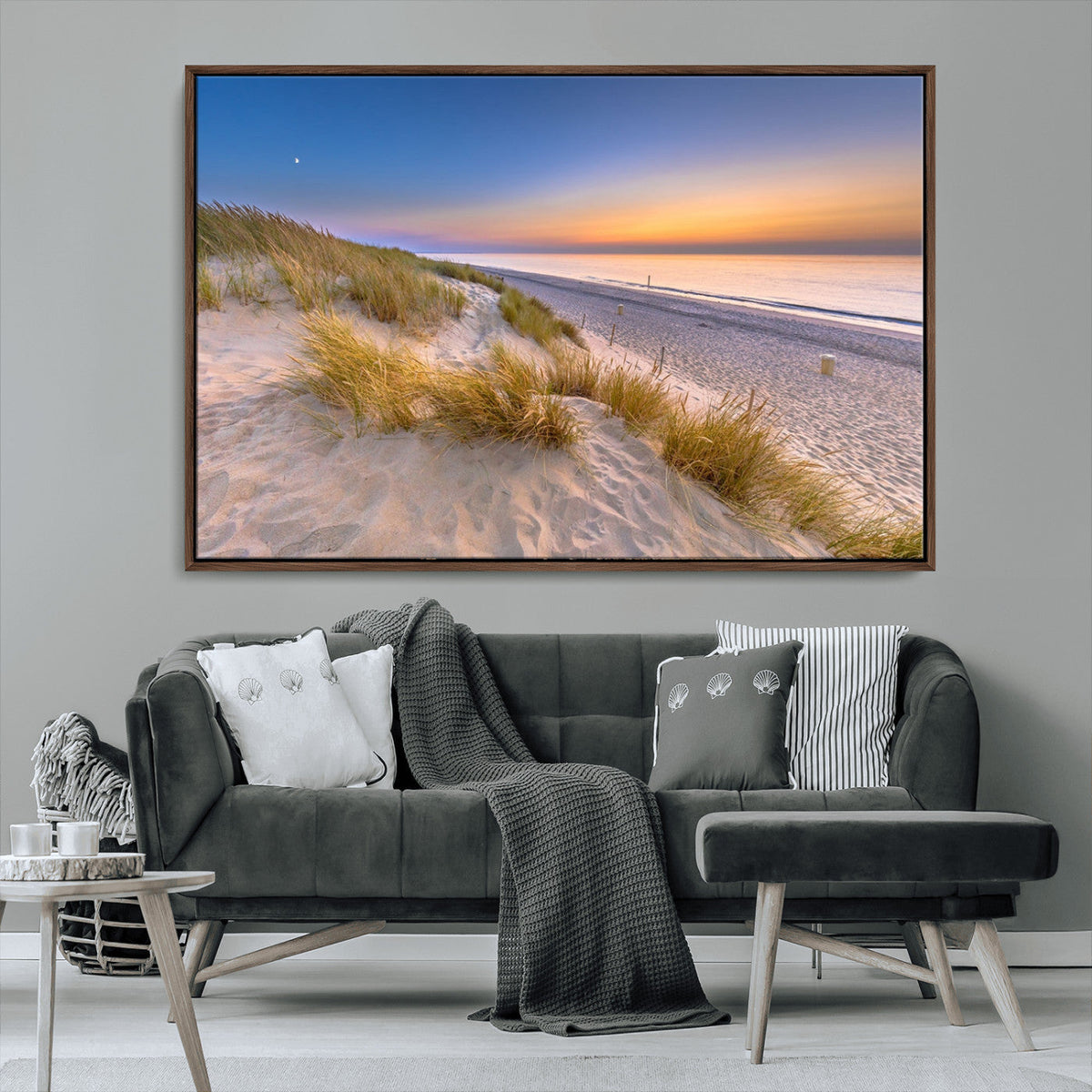 Sunrise On The Beach Wall Art Canvas Print