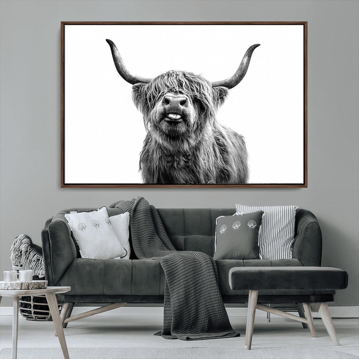 Fanny Scottish Highland Cow Cattle Art Print Farmhouse Wall