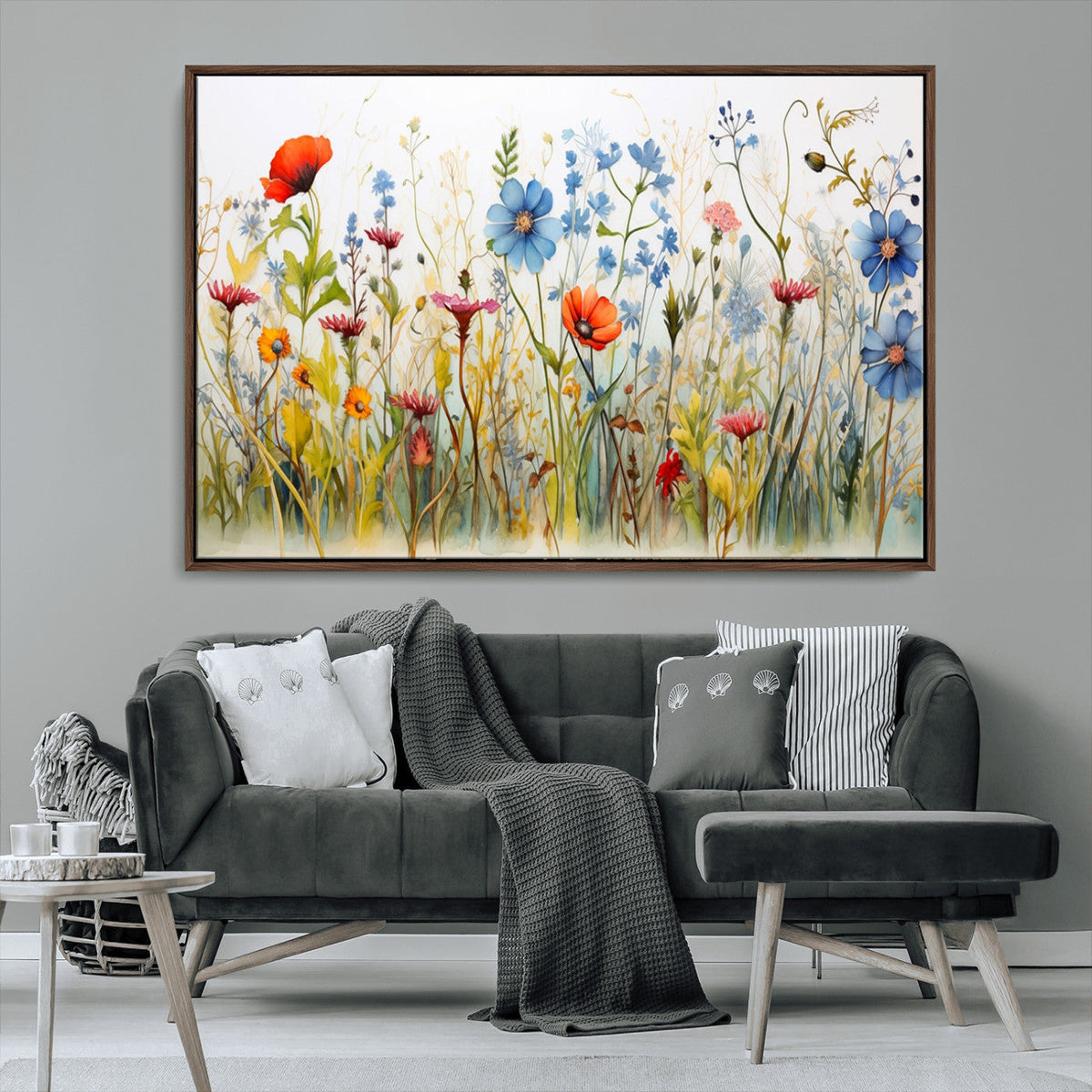 Colorful Wildflower Canvas Wall Art - Vibrant Floral