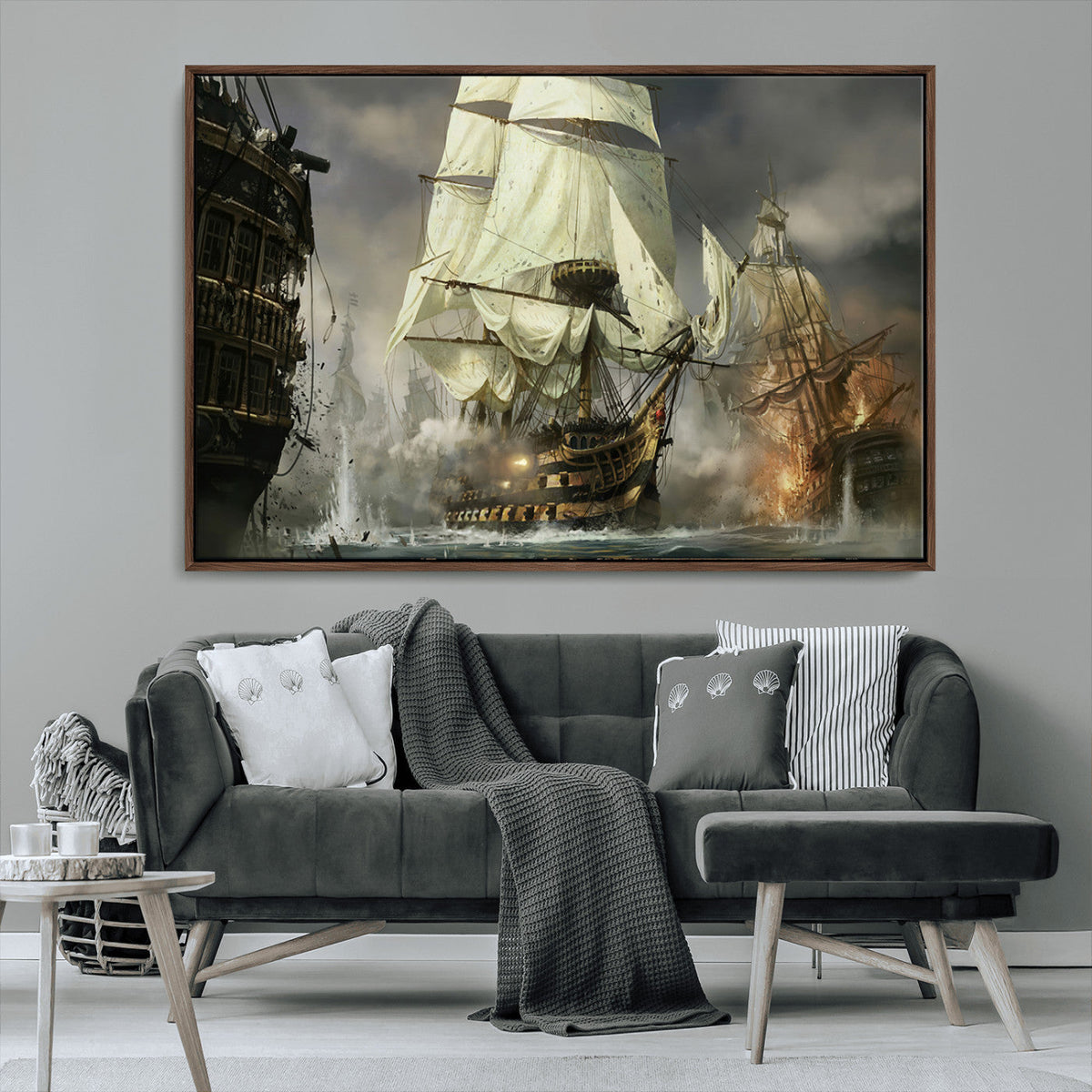 Pirate Ship War Wall Art Canvas Print