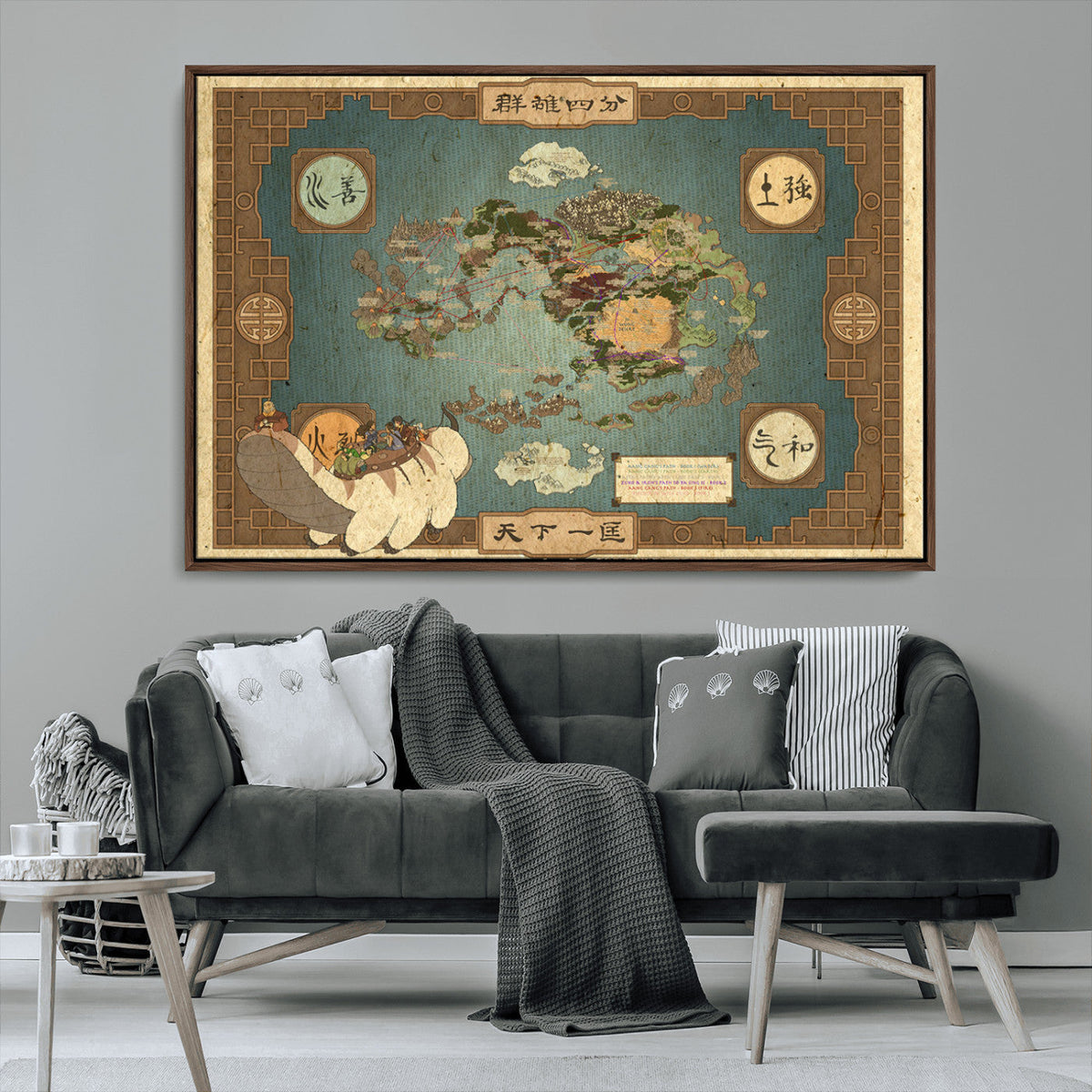 Avatar Wall Art: The Last Airbender Vintage Map - Wall Art