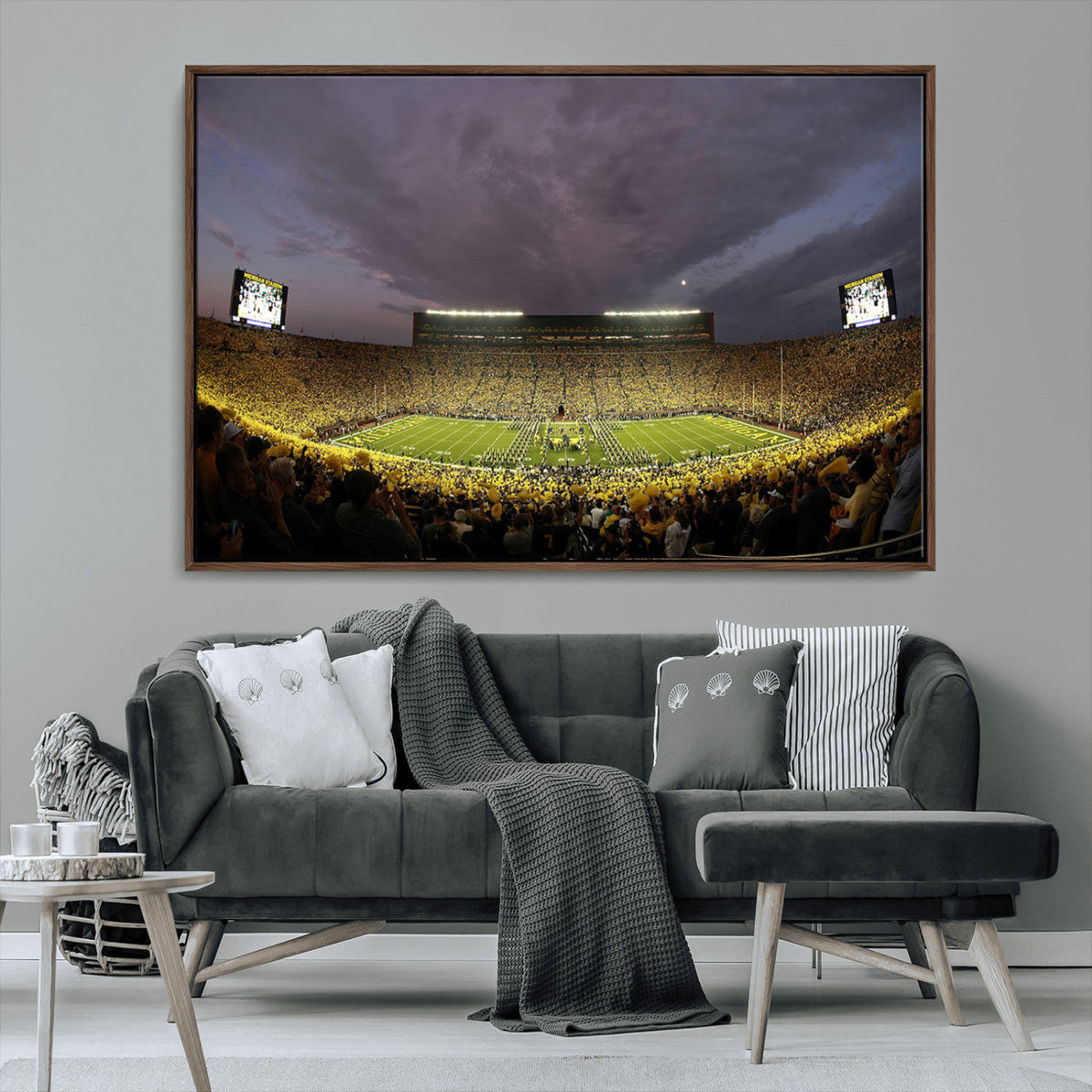 Michigan Wolverines Print - Michigan Stadium Wall Art Canvas