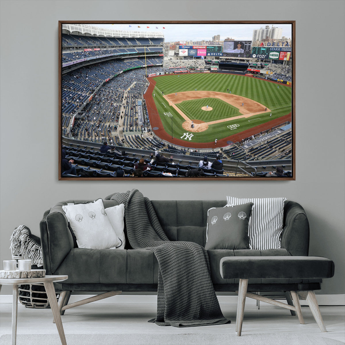 New York Yankees Baseball Team Print - Yankee Stadium Wall