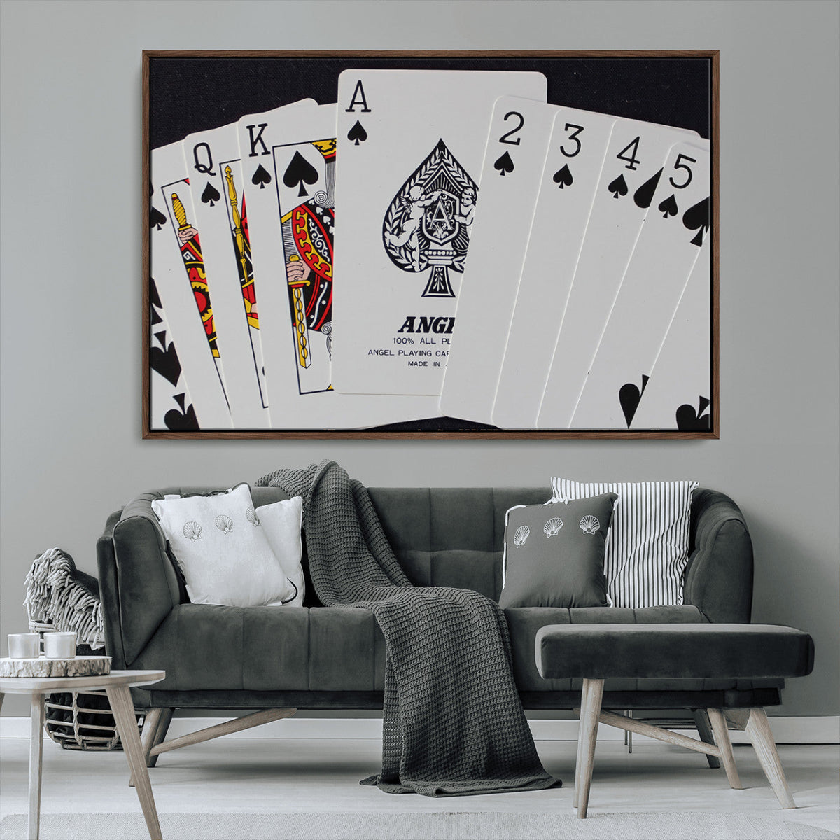 Poker Wall Art - Playing Cards Canvas Wall Art Print - Ace