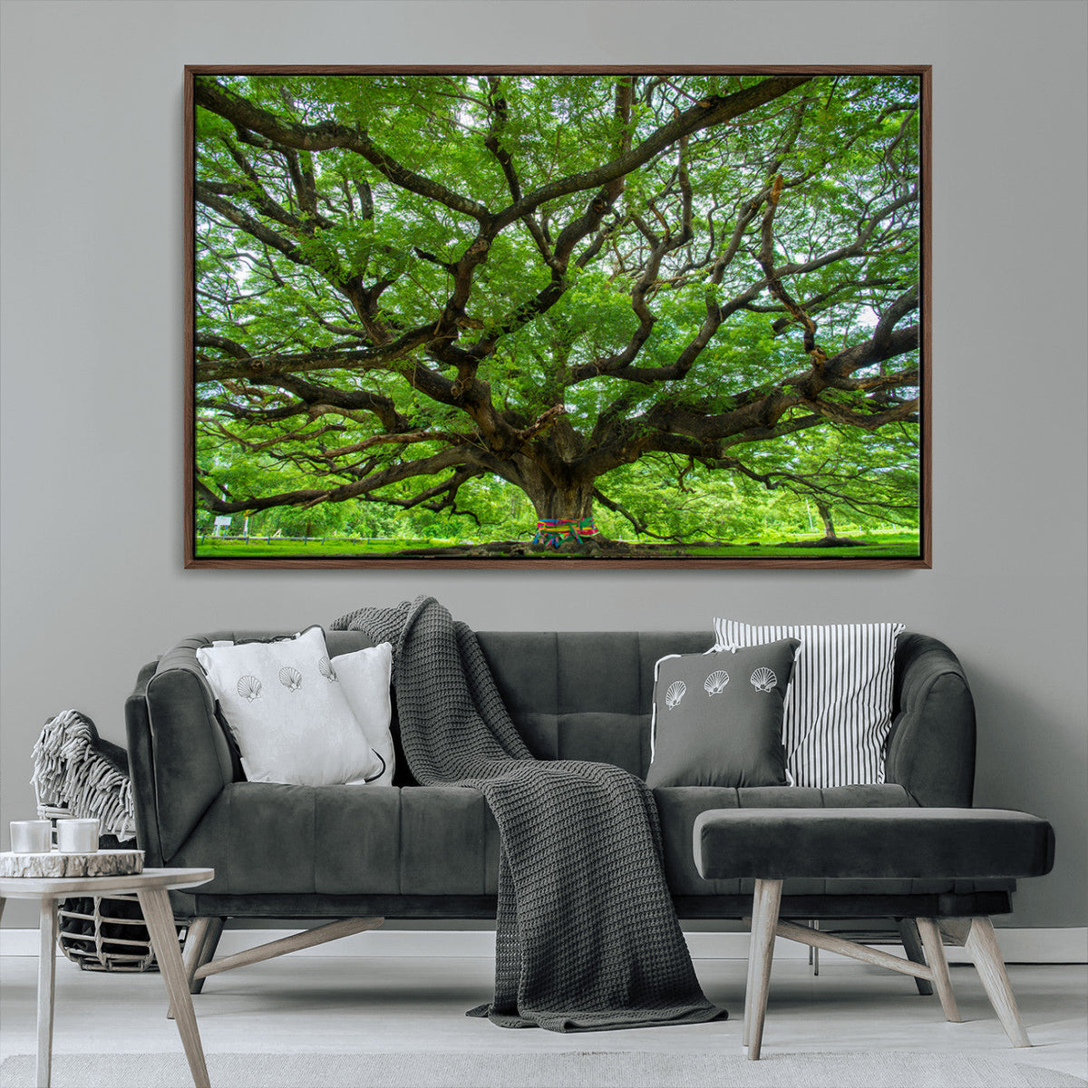 Oak Tree Wall Art Print, Forest Canvas Wall Art for Home and