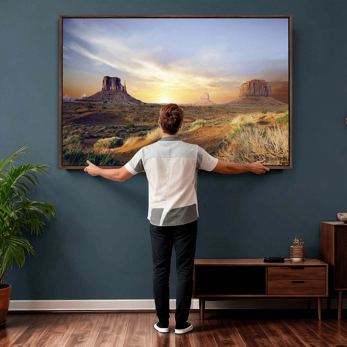 Monument Valley Desert Wall Art Canvas Print, Southwest