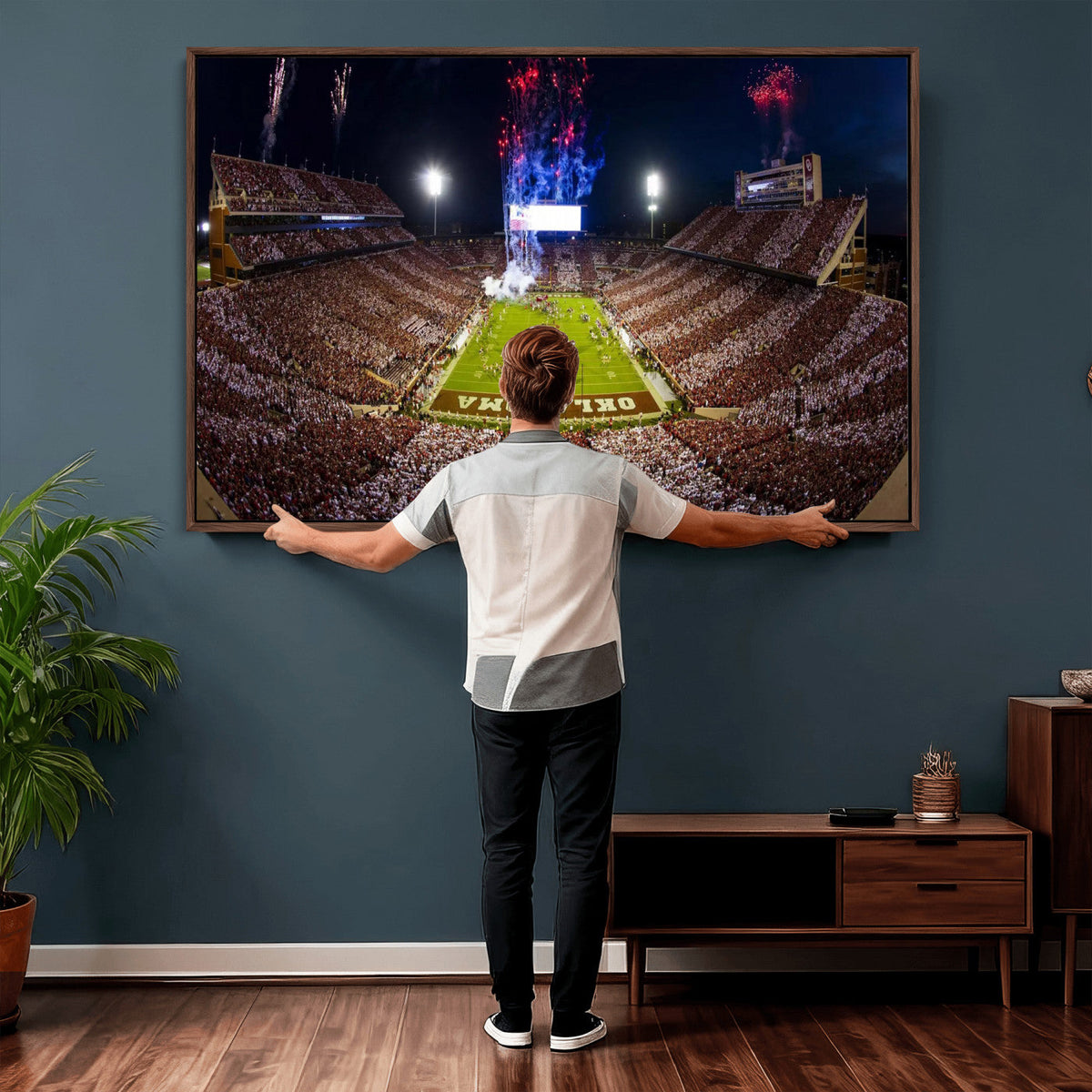 Oklahoma Memorial Stadium Wall Art Canvas Print – Oklahoma