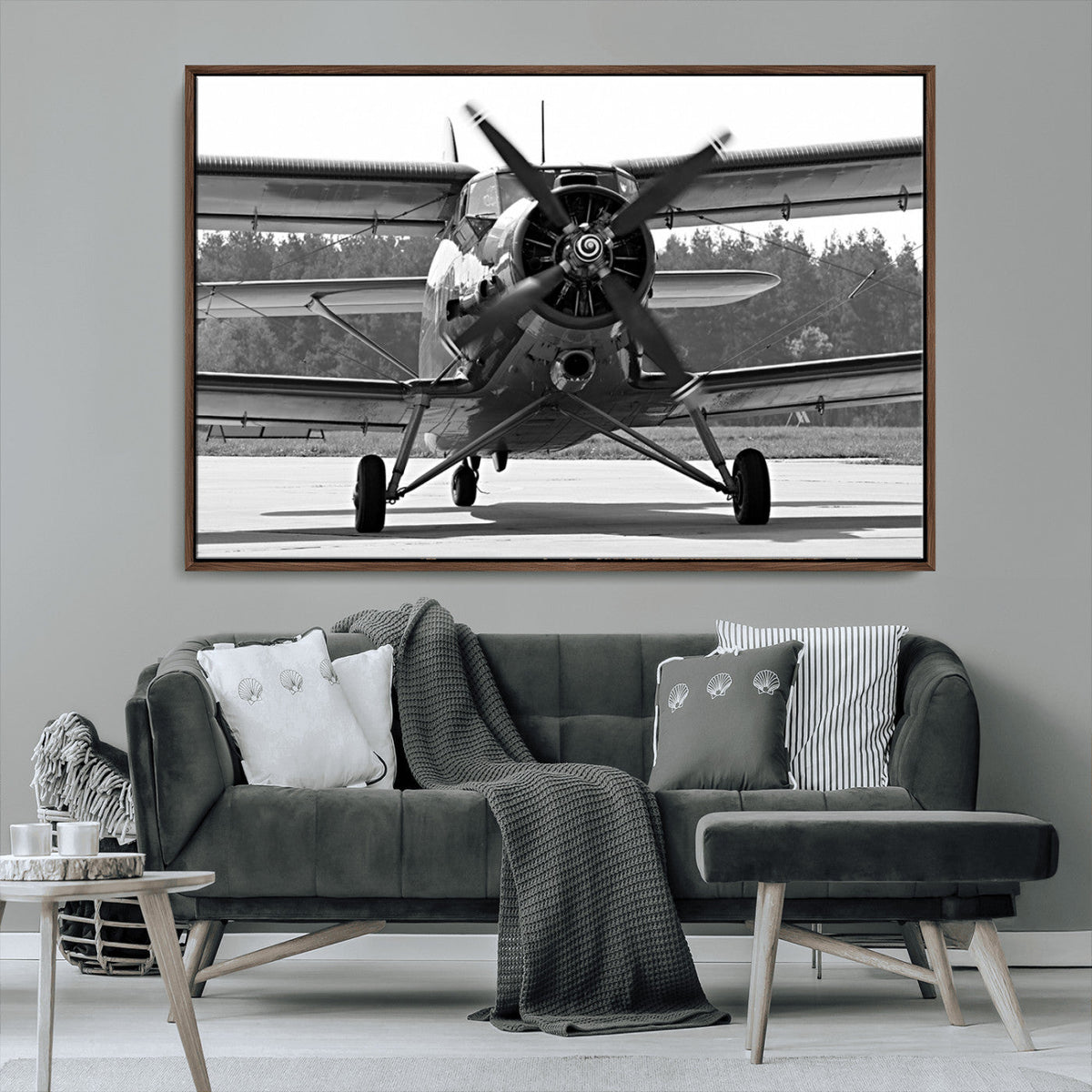 Wall Art Old War Plane Canvas Print