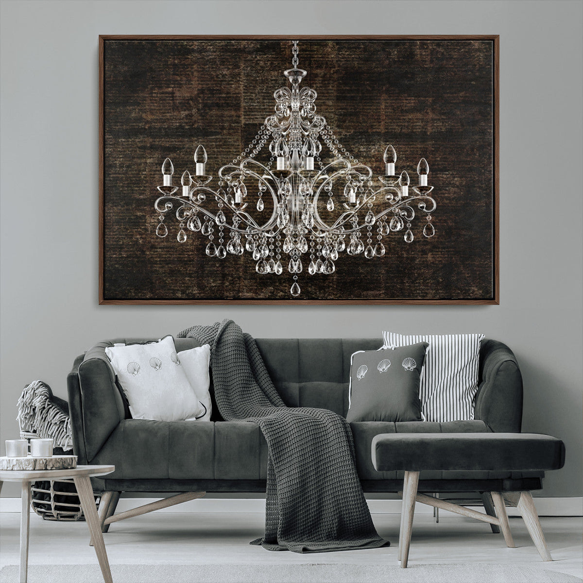 Rustic Chandelier Canvas Print