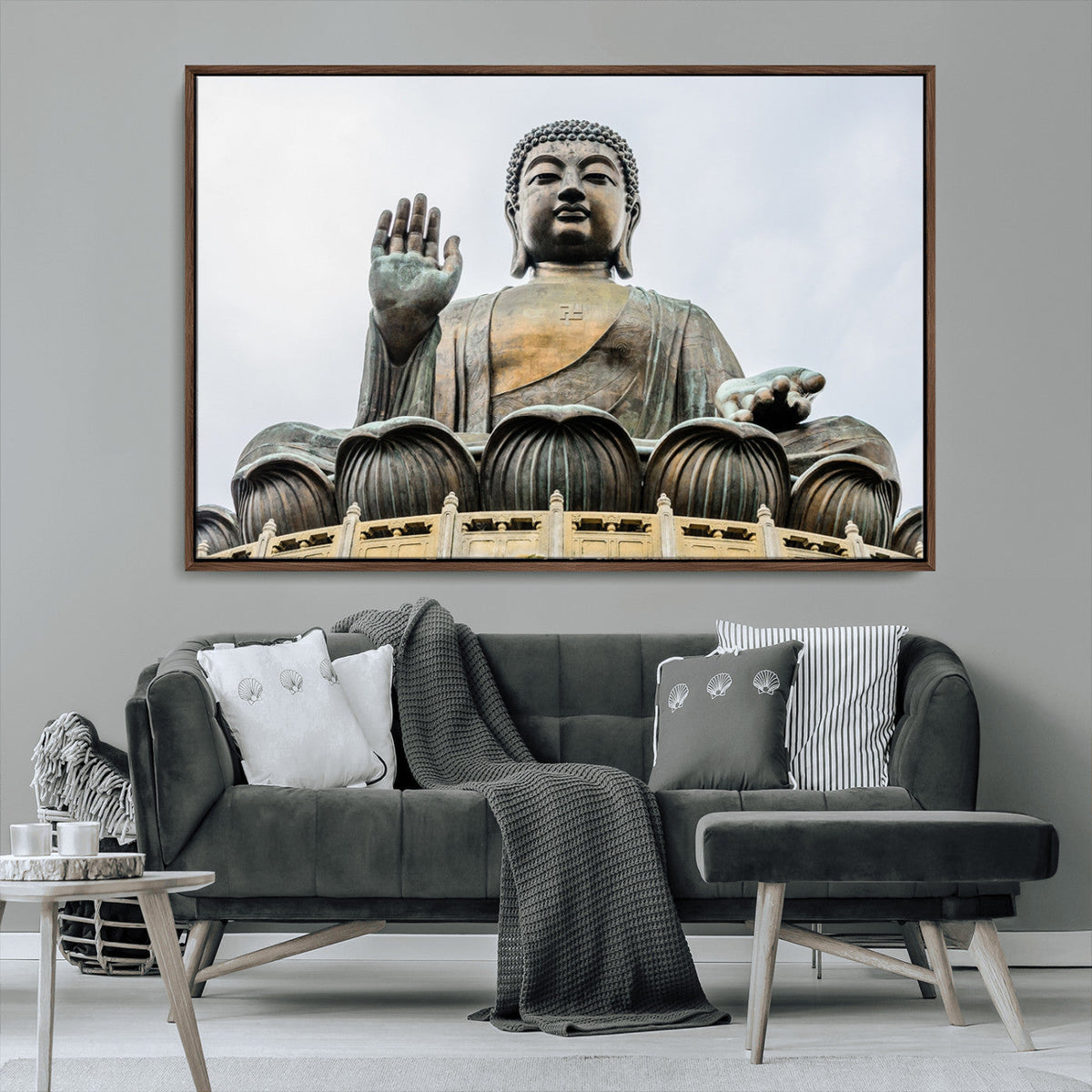 Buddha Statue Wall Art Canvas Print