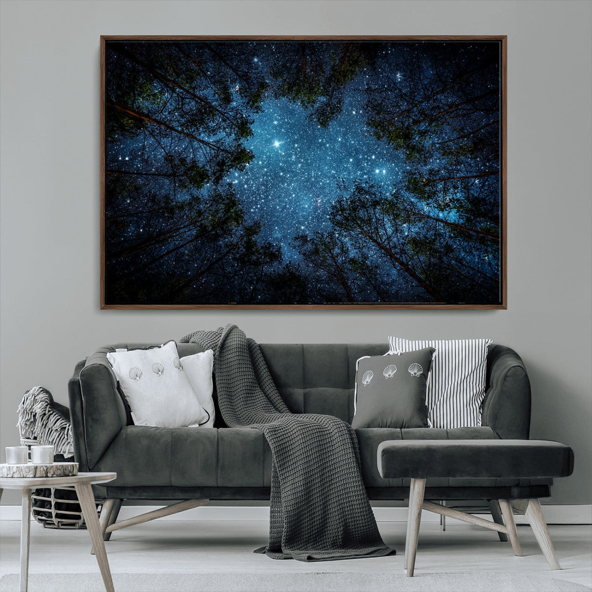 Forest and Stars Wall Art Canvas Print