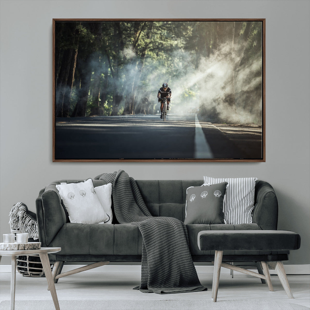 Cycling Road Bike in the Morning, Cycling Road Bike Canvas