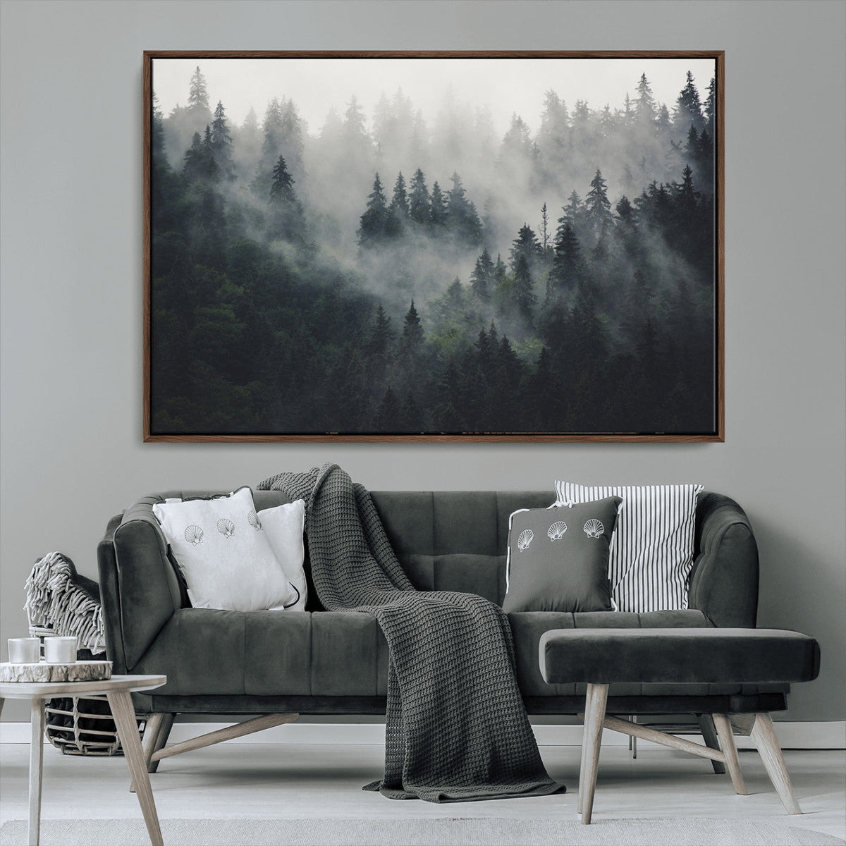 Nature Wall Decor - Serene Triptych Nature Print – Woodland