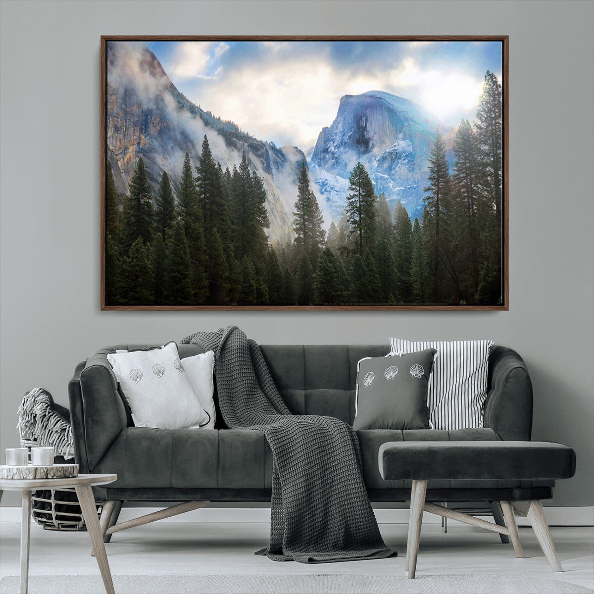 Half Dome Yosemite Calinia Wall Art Canvas Print El Capitan