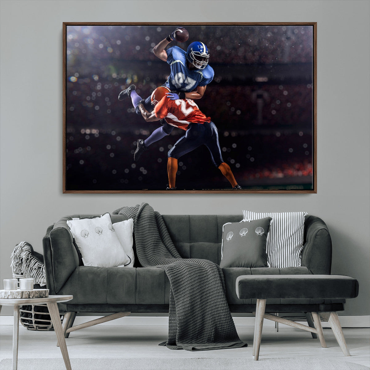 American Football Wall Art Canvas Print, Stadium Sport Wall