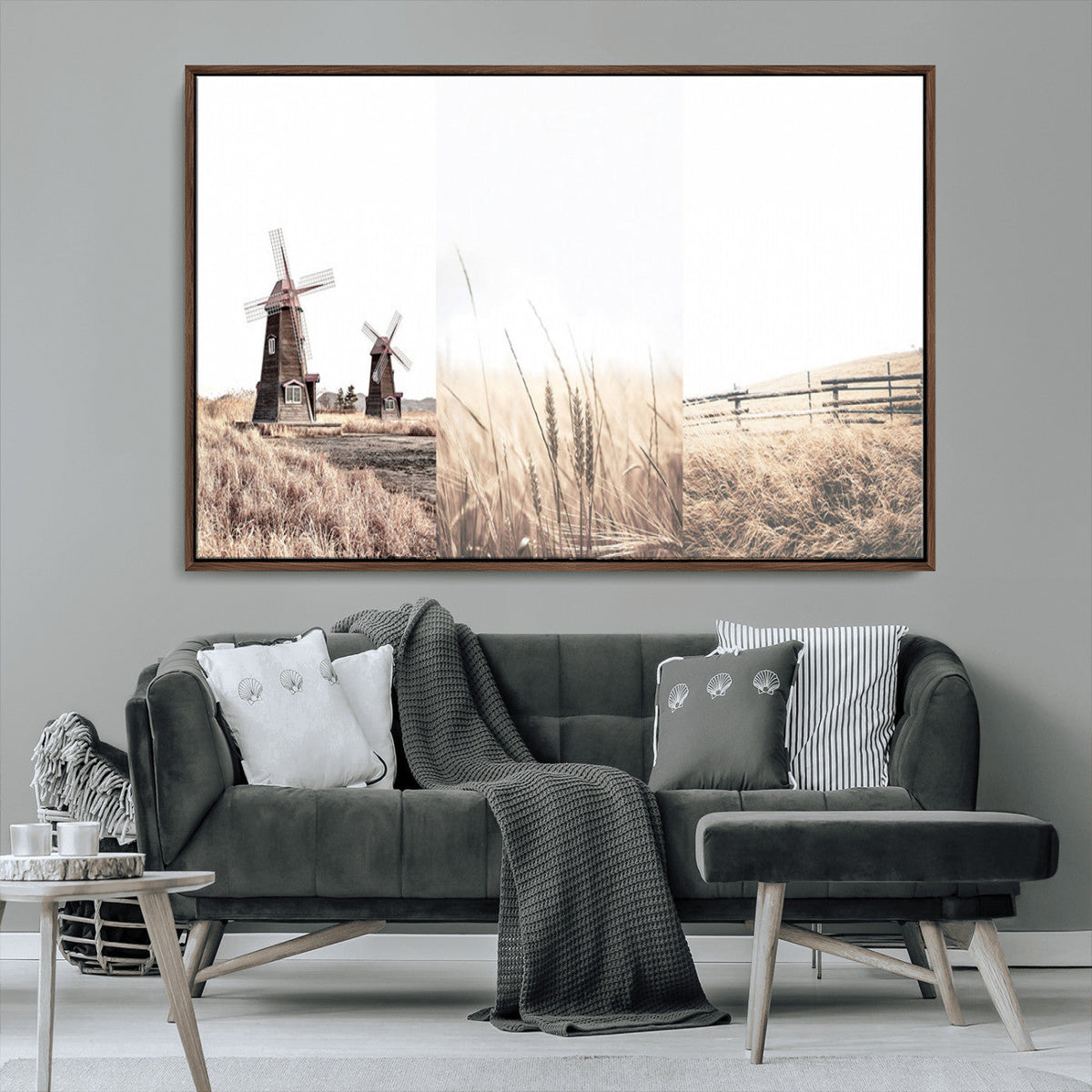 Farm Prints Set, Farmhouse Wall Art Canvas, Country House