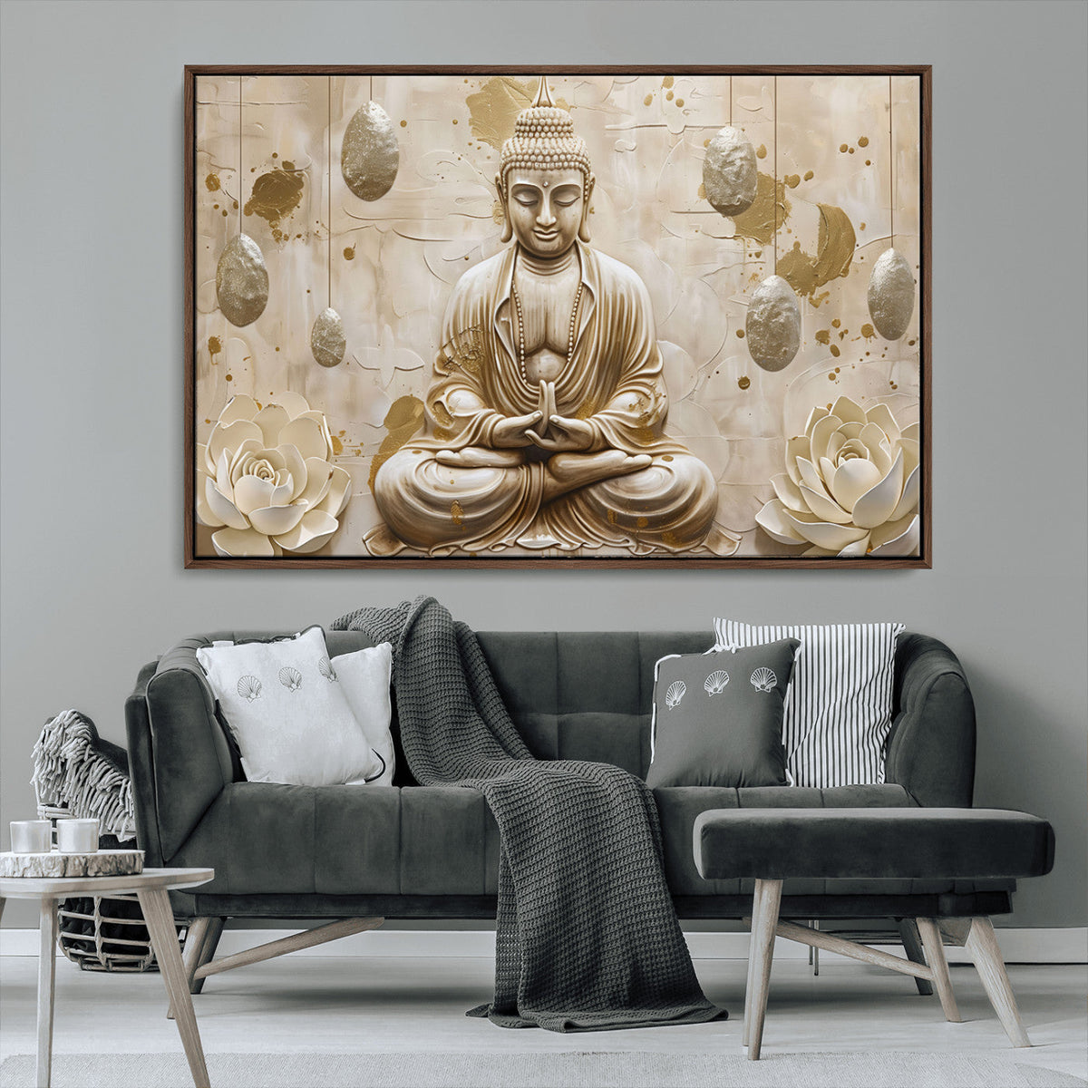 Serene Buddha Wall Art | Yoga Room Decor and Meditation Wall