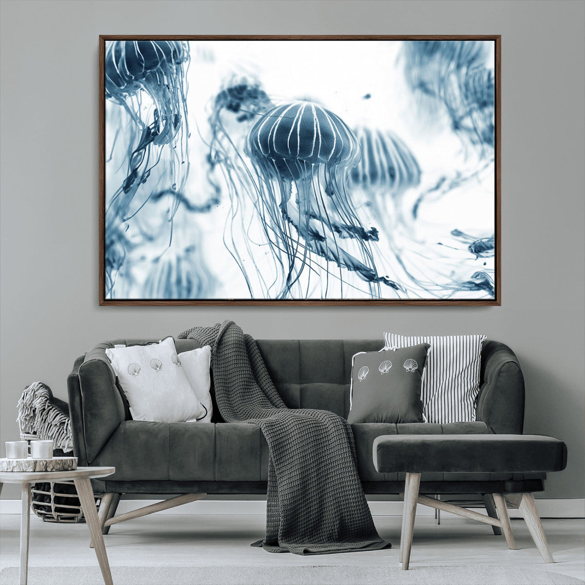 Abstract Jellyfish Canvas Print Wall Art