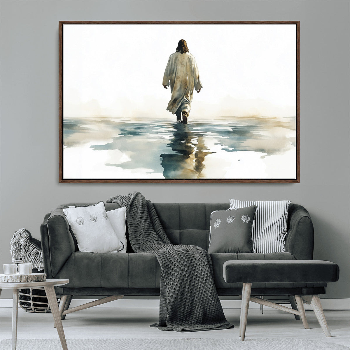 Abstract Jesus Wall Art Canvas Print, Christian Wall Art,