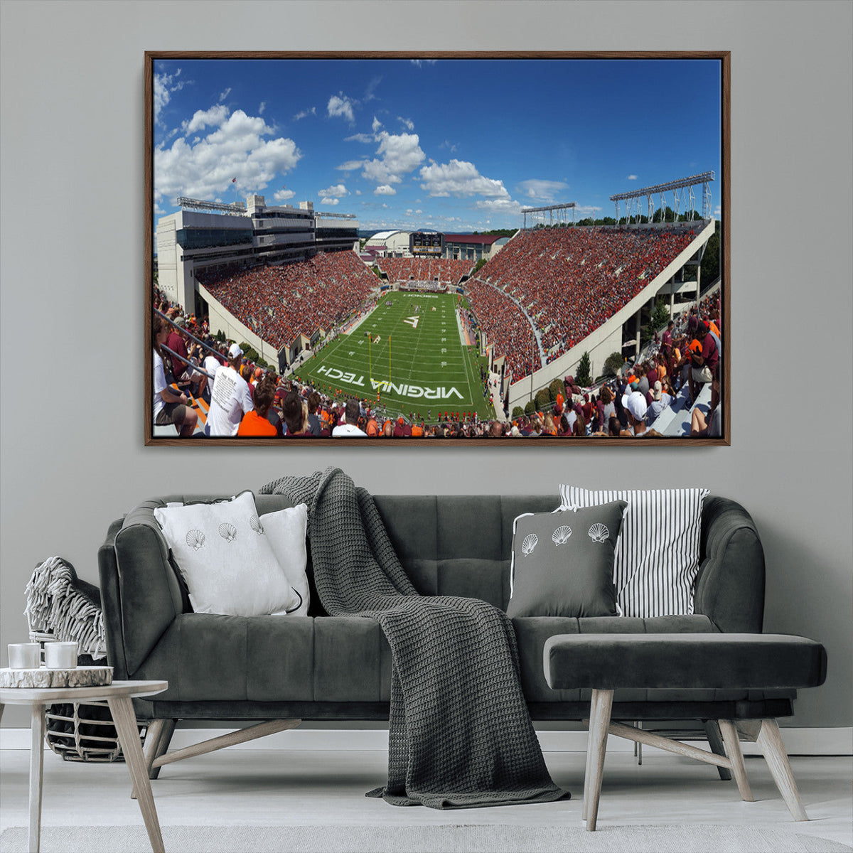 Virginia Tech Hokies Football Team Print - Blacksburg Lane