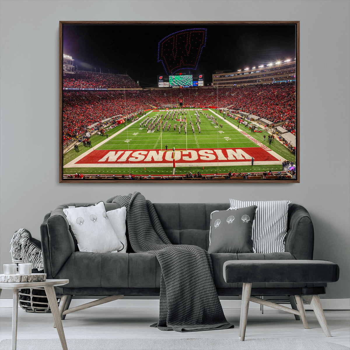 Wisconsin Badgers Football Team Print Canvas- Madison Camp