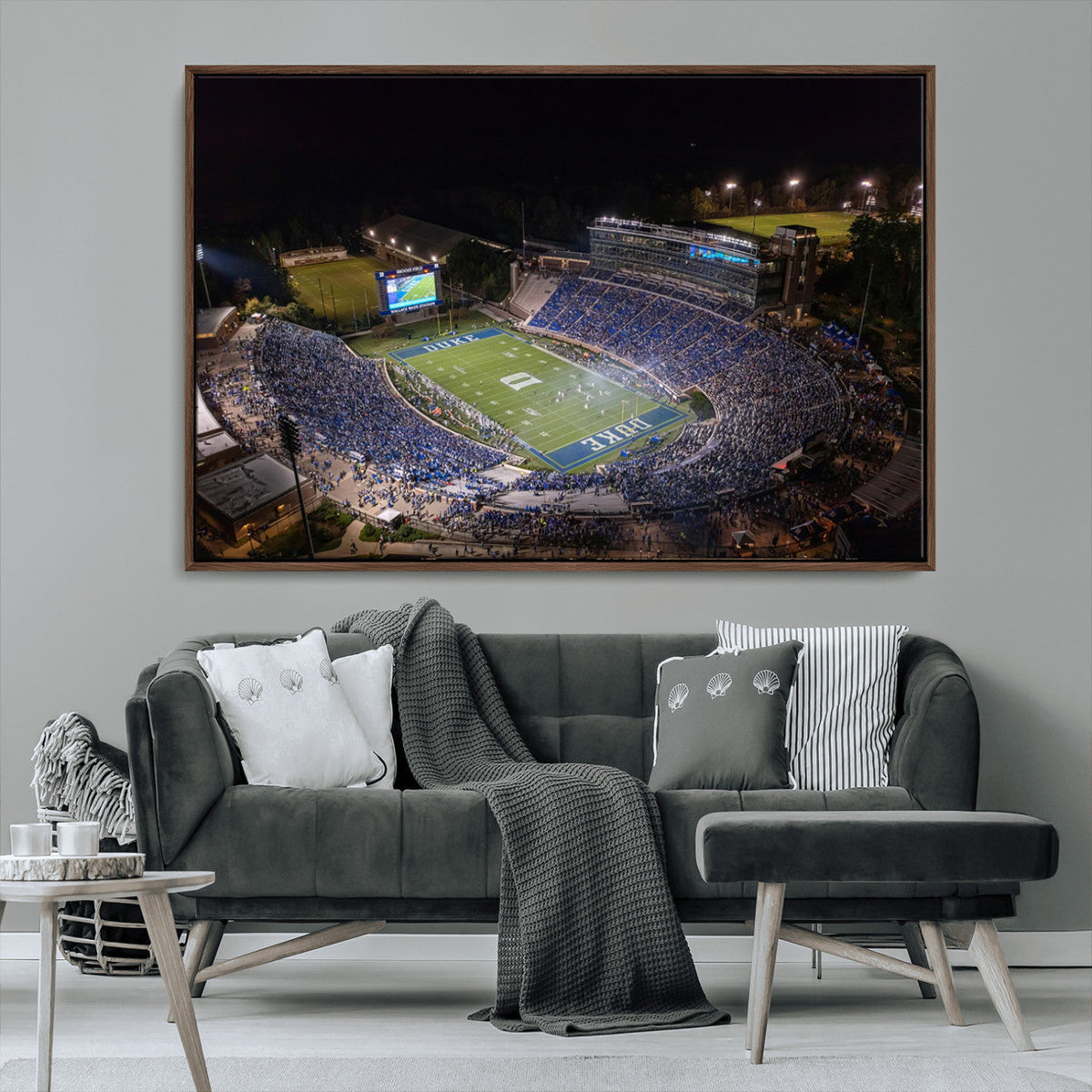Duke University Blue Devils Football Print Canvas - Durham
