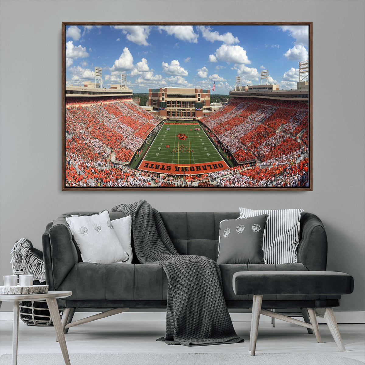 Oklahoma State Cowboys Football Team Print - Stillwater