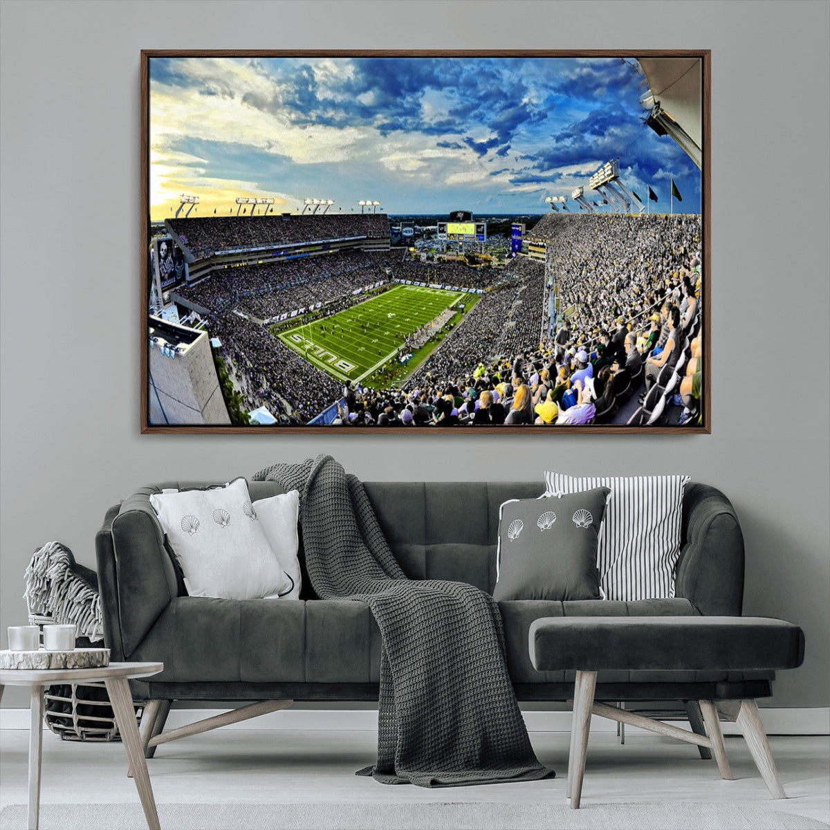 Framed USF Bulls Football Team Print - Tampa Raymond James
