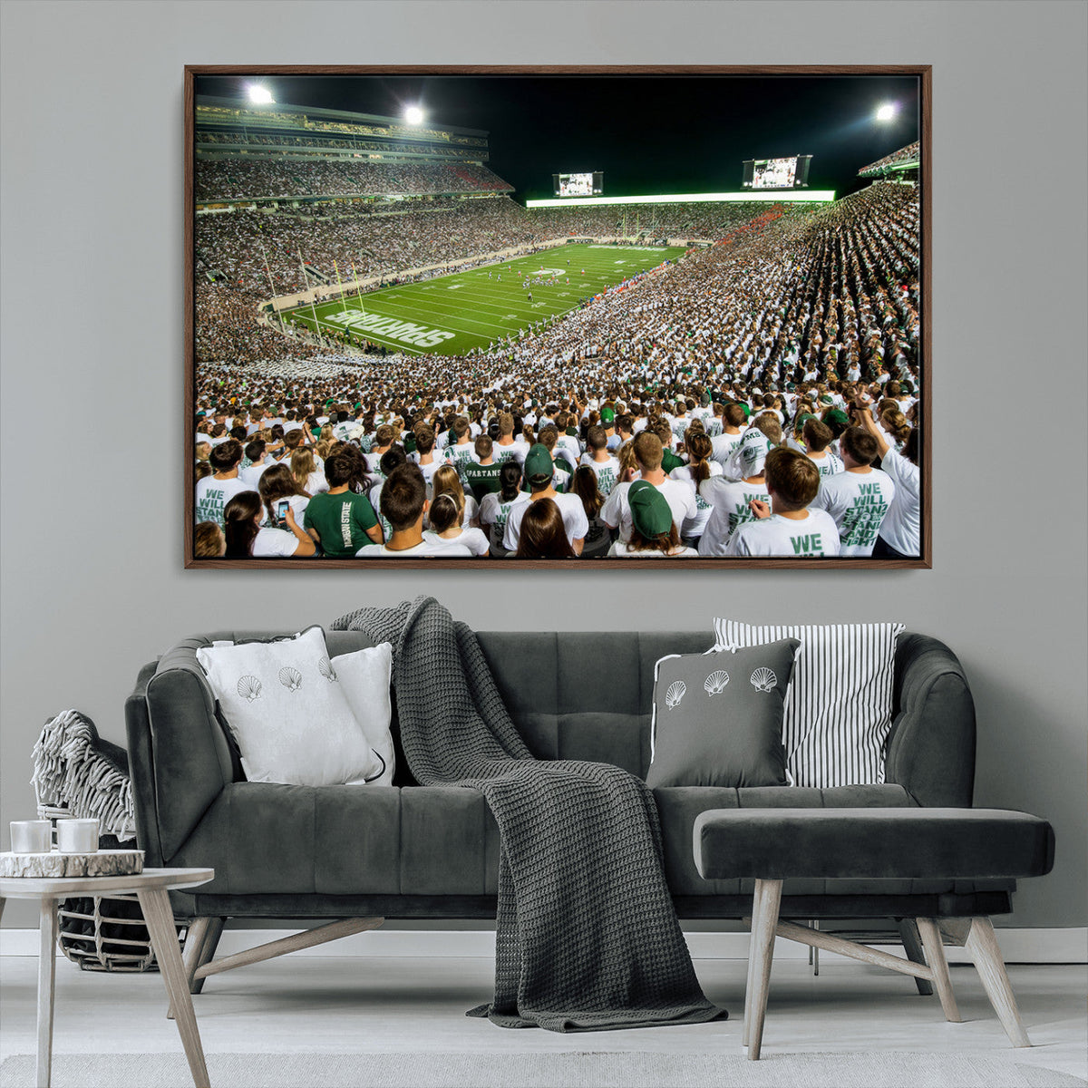 Michigan State Spartans Football Canvas Print - East Lansing
